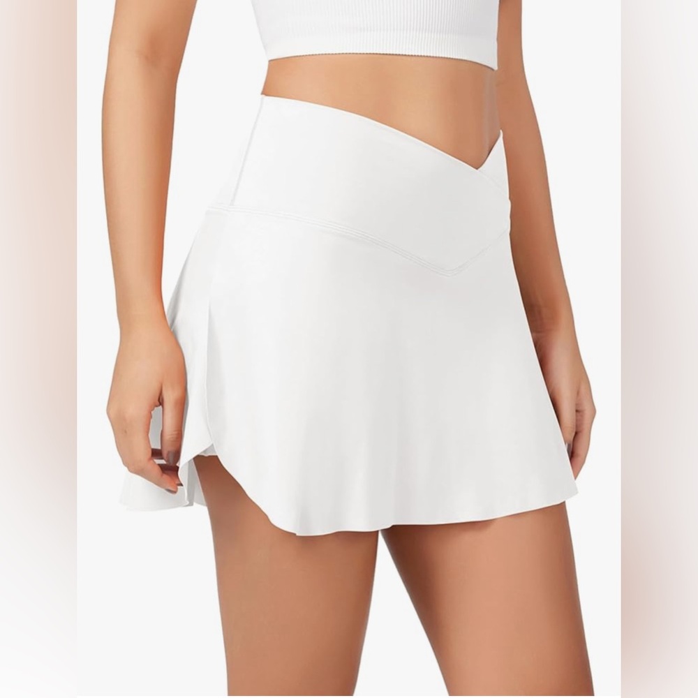 White Athleisure Skort